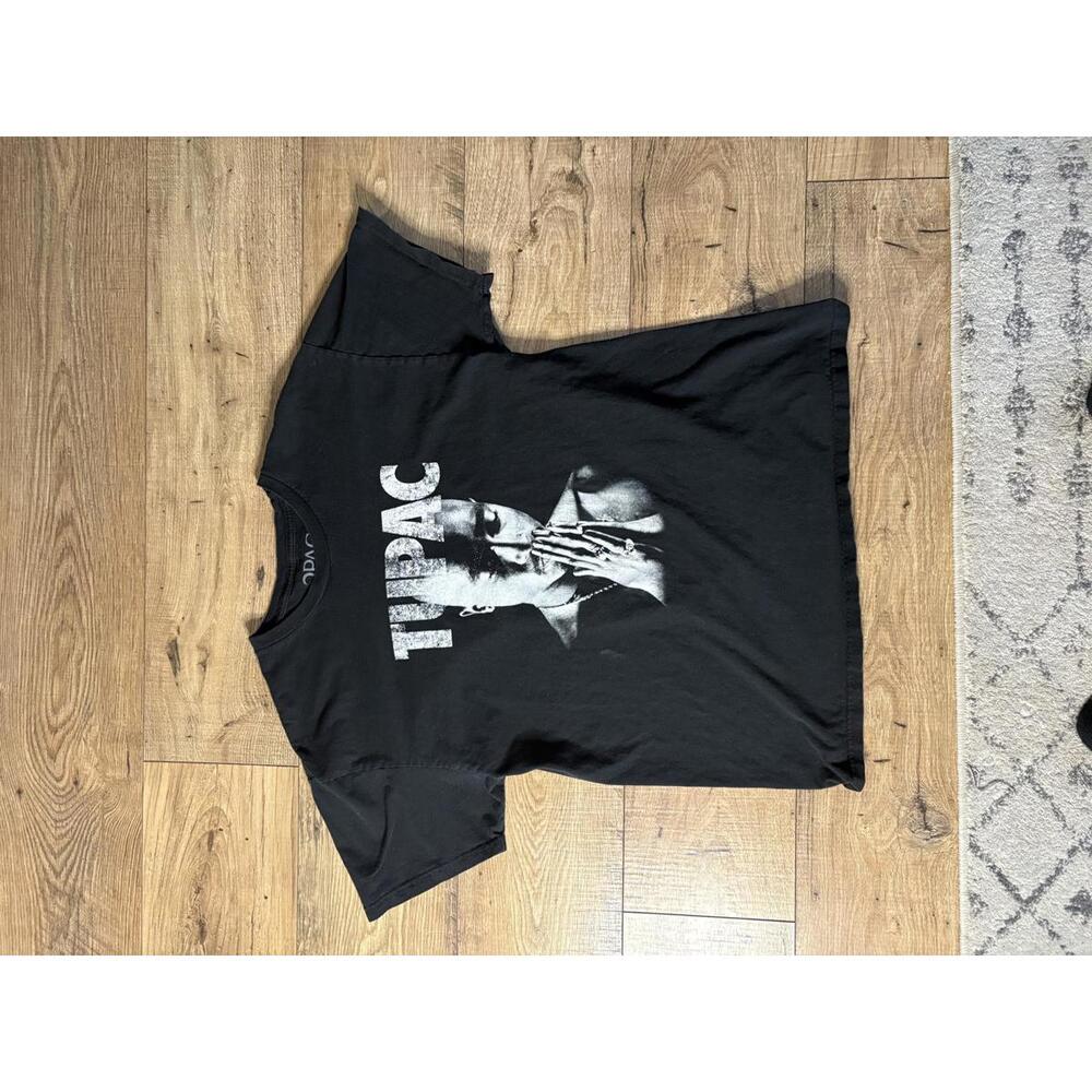Vintage Tupac Black Graphic T-Shirt Size Large - Men's Large